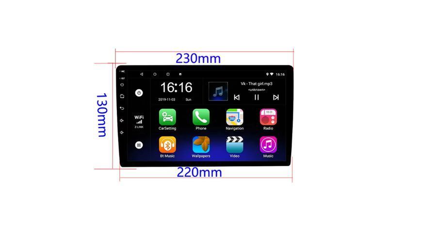 Переходная рамка Black 2Din 9' Hyundai Tucson 2015-2017 (арт. 0013) купить в Украине &mdash; Vivos Ukraine