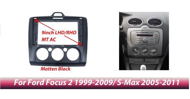 Переходная рамка 2Din (9`) Ford Focus 2 S-MAX MT 2004-2011 (0027) (арт. 0027) купить в Украине &mdash; Vivos Ukraine